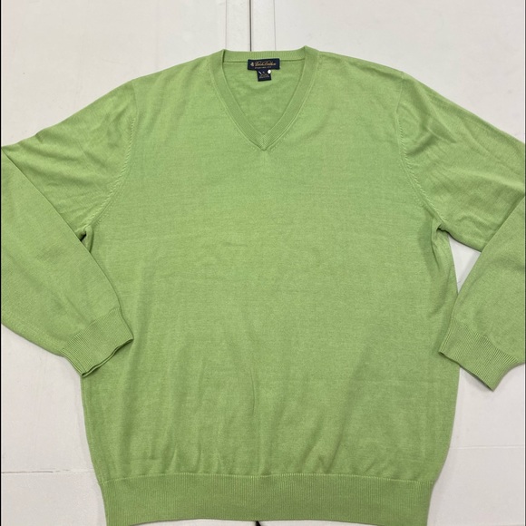 Brooks Brothers silk/cotton v-neck sweater - Picture 1 of 8